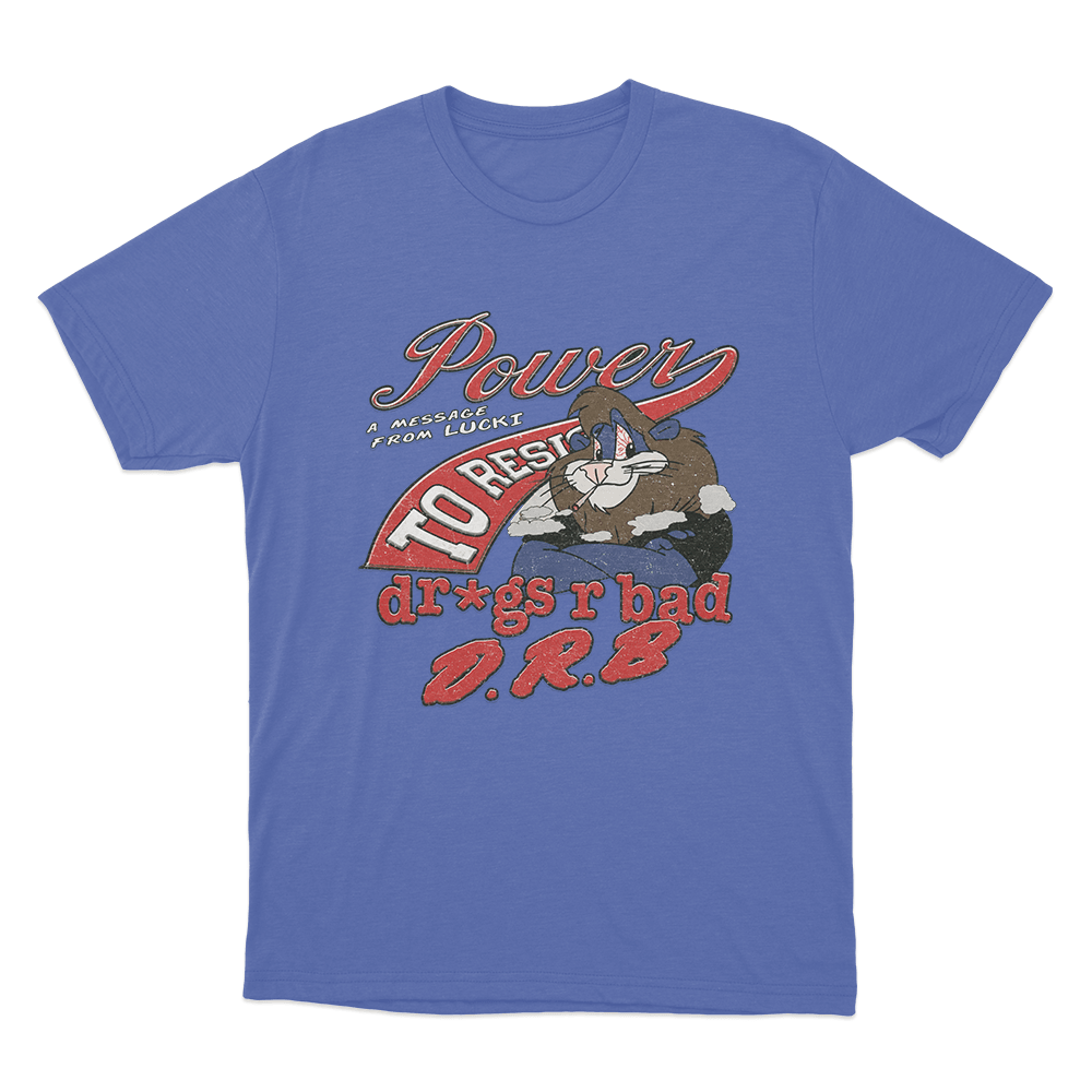 A Message From Lucki Drugs R Bad Unisex T Shirt Blue A Message From Lucki Drugs R Bad Unisex T Shirt Blue