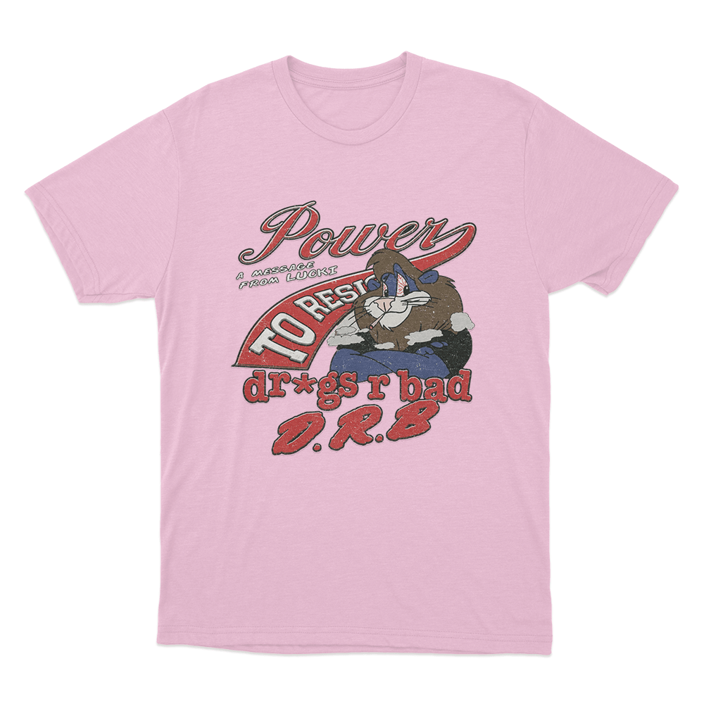 A Message From Lucki Drugs R Bad Unisex T Shirt Pink A Message From Lucki Drugs R Bad Unisex T Shirt Pink