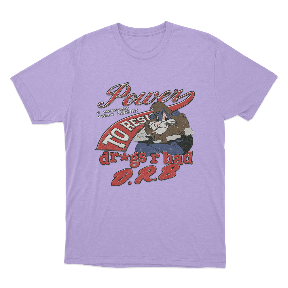 A Message From Lucki Drugs R Bad Unisex T Shirt Purple A Message From Lucki Drugs R Bad Unisex T Shirt Purple