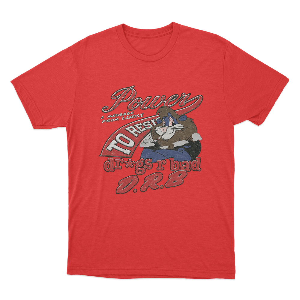 A Message From Lucki Drugs R Bad Unisex T Shirt Red A Message From Lucki Drugs R Bad Unisex T Shirt Red