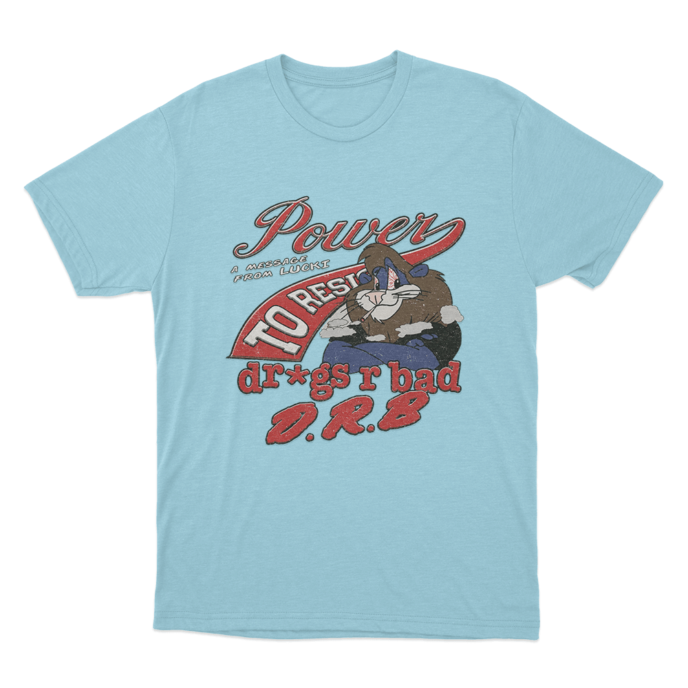 A Message From Lucki Drugs R Bad Unisex T Shirt Sky Blue A Message From Lucki Drugs R Bad Unisex T Shirt Sky Blue