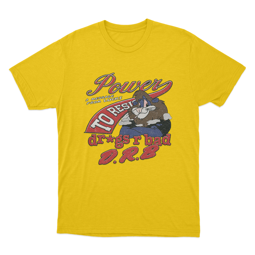 A Message From Lucki Drugs R Bad Unisex T Shirt Yellow A Message From Lucki Drugs R Bad Unisex T Shirt Yellow