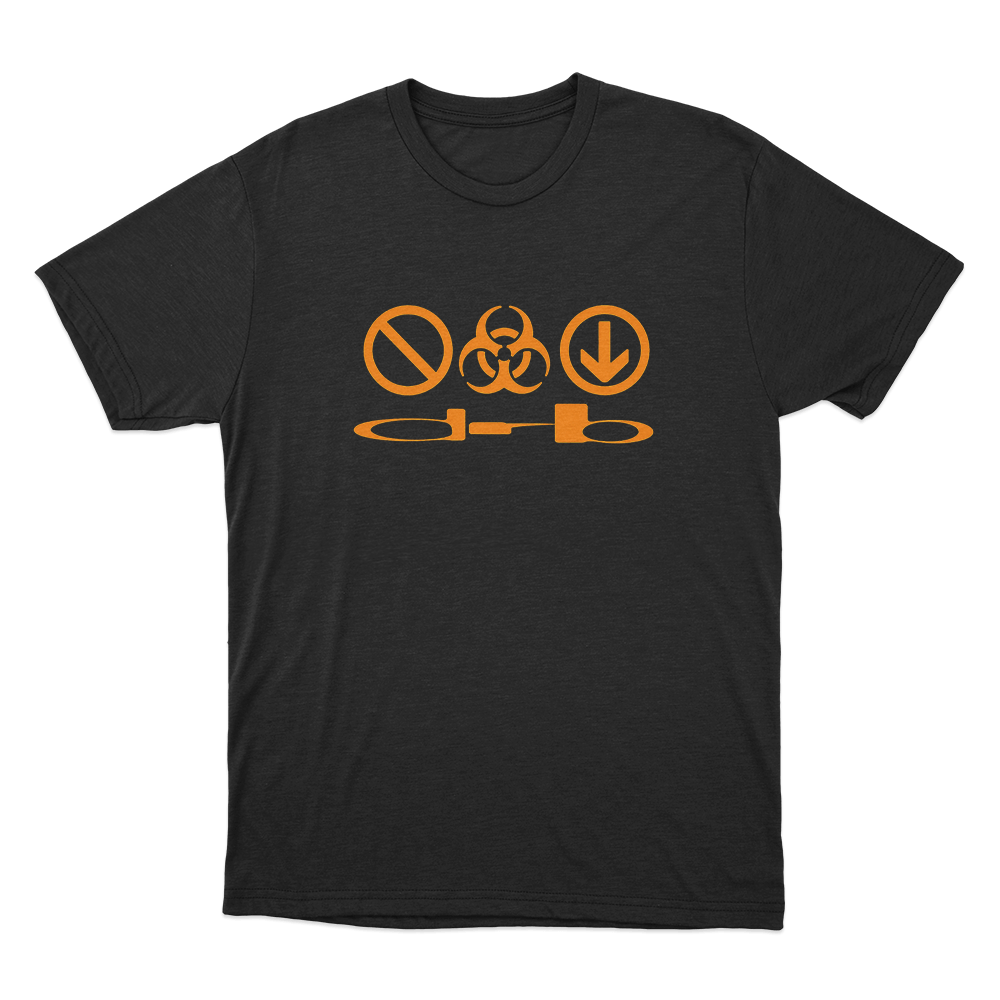 DRB Hazard Symbols Unisex T Shirt Black DRB Hazard Symbols Unisex T Shirt Black