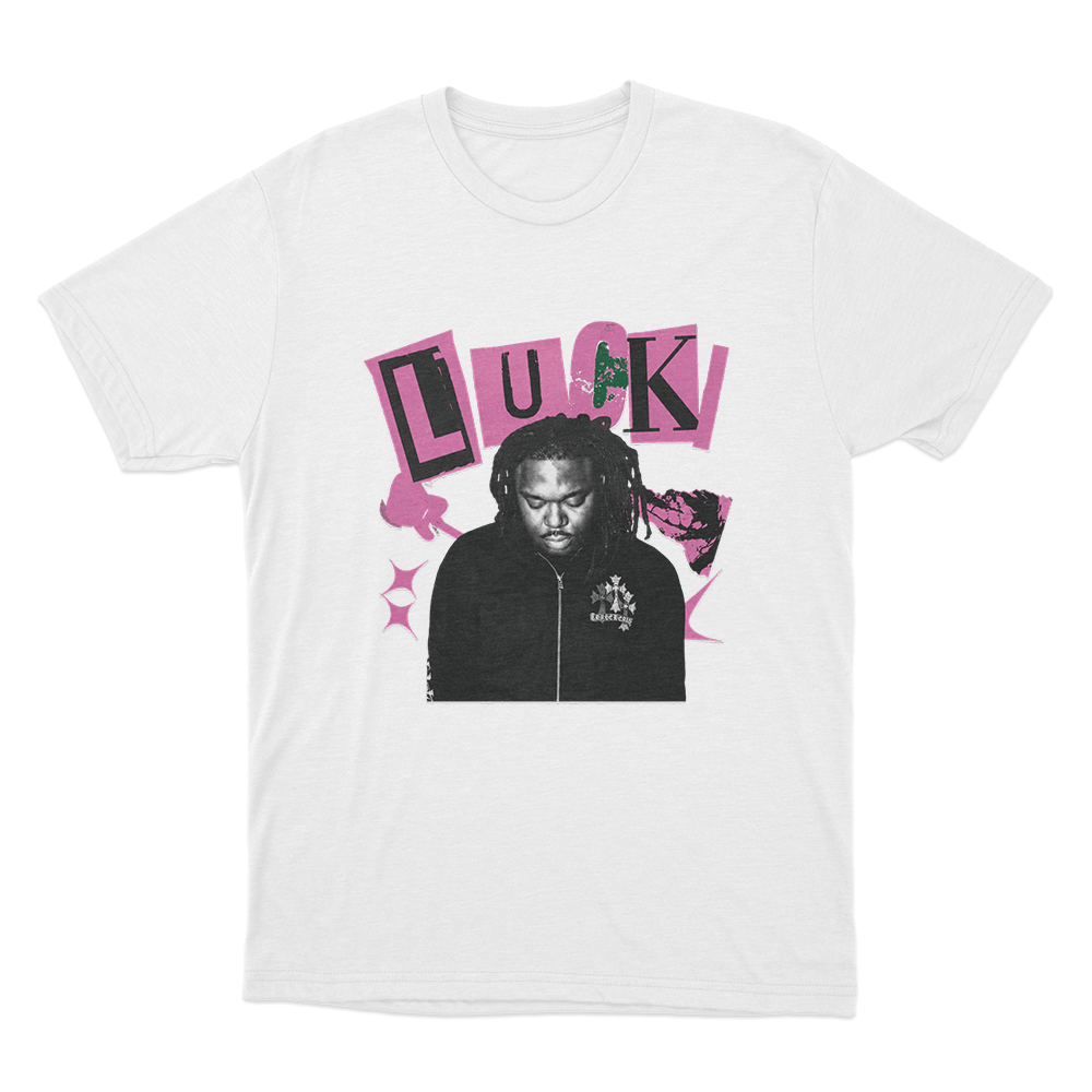 Lucki Portrait Unisex T Shirt White Lucki Portrait Unisex T Shirt White