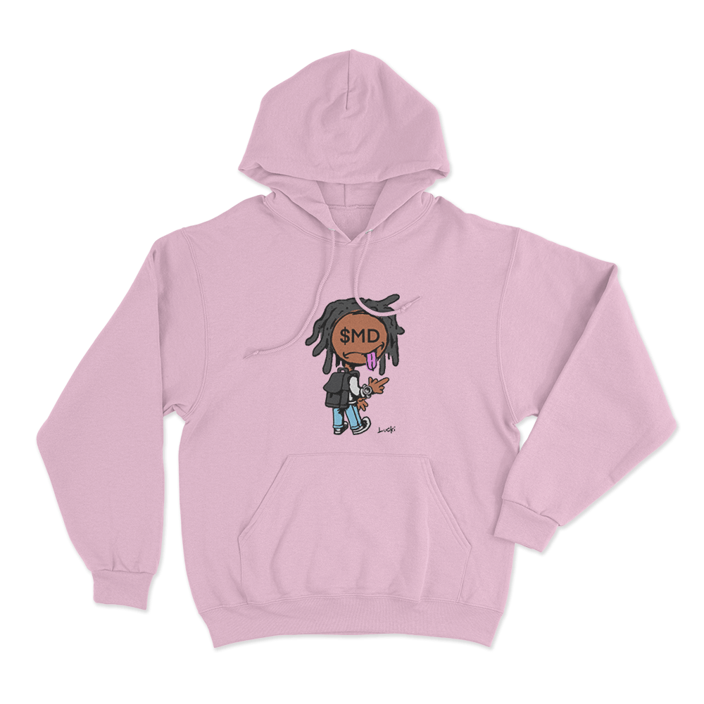 $MD Lucki Cartoon Unisex Hoodie Pink MD Lucki Cartoon Unisex Hoodie Pink