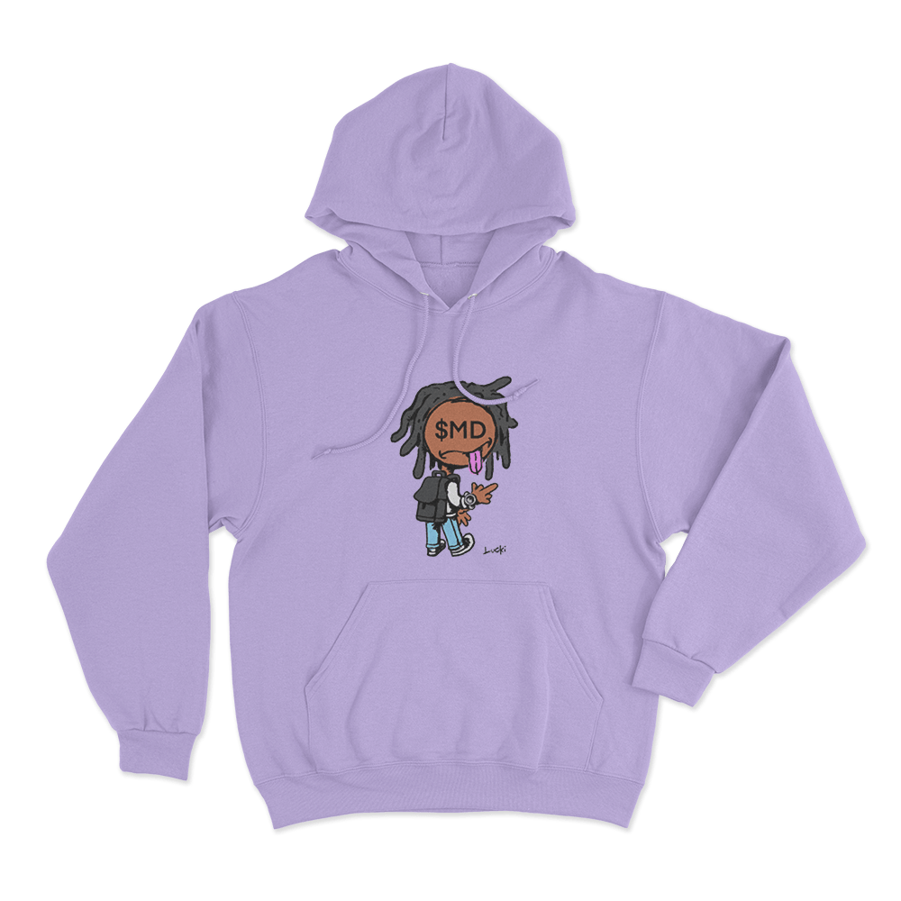 $MD Lucki Cartoon Unisex Hoodie Purple MD Lucki Cartoon Unisex Hoodie Purple