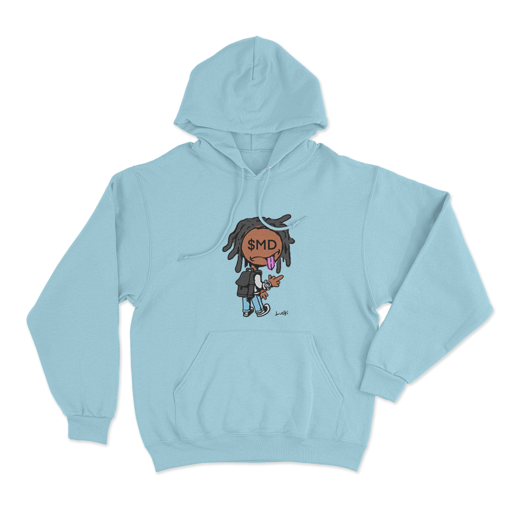 $MD Lucki Cartoon Unisex Hoodie Sky Blue MD Lucki Cartoon Unisex Hoodie Sky Blue
