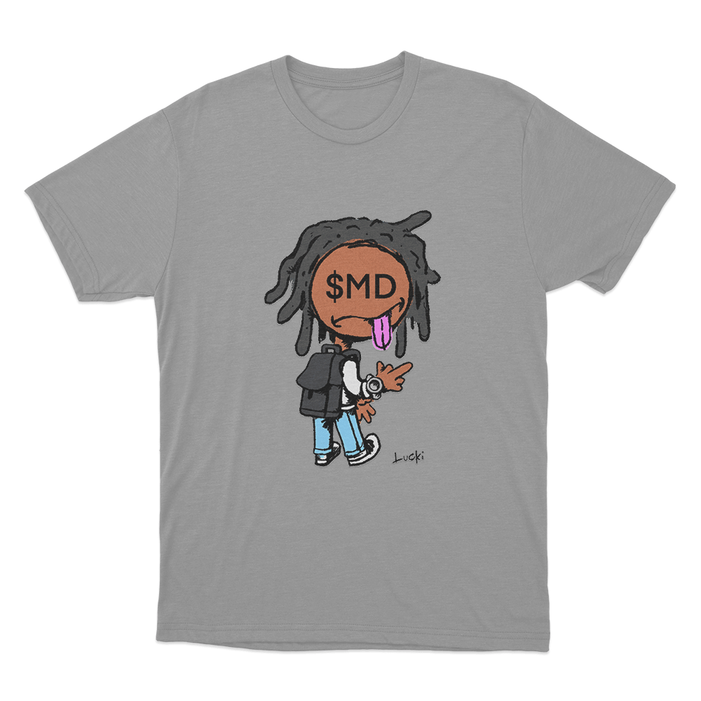 $MD Lucki Cartoon Unisex T Shirt Grey MD Lucki Cartoon Unisex T Shirt Grey