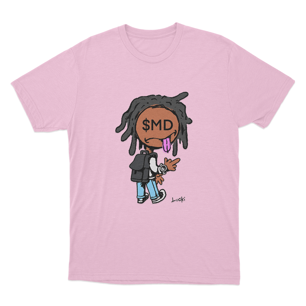 $MD Lucki Cartoon Unisex T Shirt Pink MD Lucki Cartoon Unisex T Shirt Pink