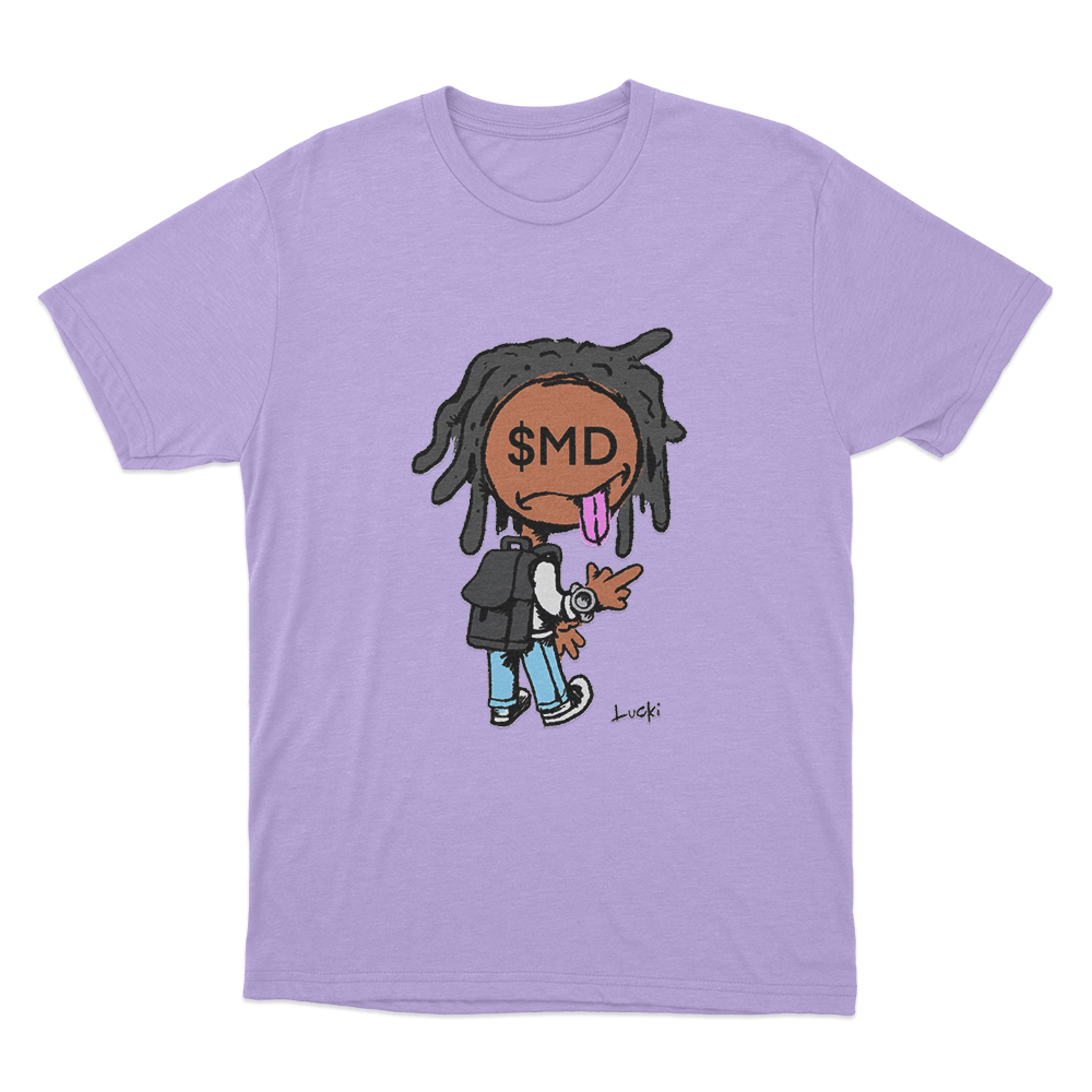 $MD Lucki Cartoon Unisex T Shirt Purple MD Lucki Cartoon Unisex T Shirt Purple