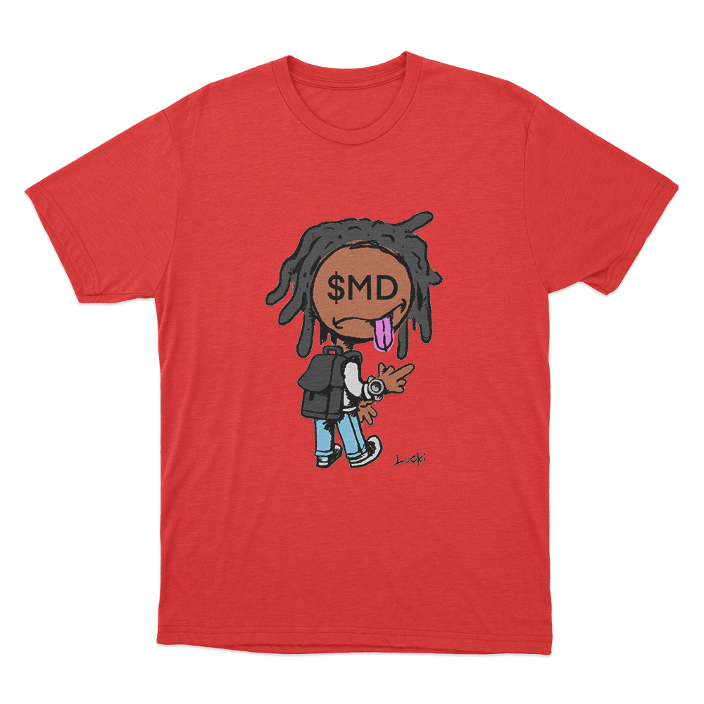 $MD Lucki Cartoon Unisex T Shirt Red MD Lucki Cartoon Unisex T Shirt Red