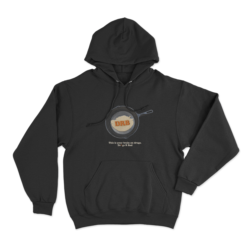 This Is Your Brain On Drugs Unisex Hoodie Black This Is Your Brain On Drugs Unisex Hoodie Black